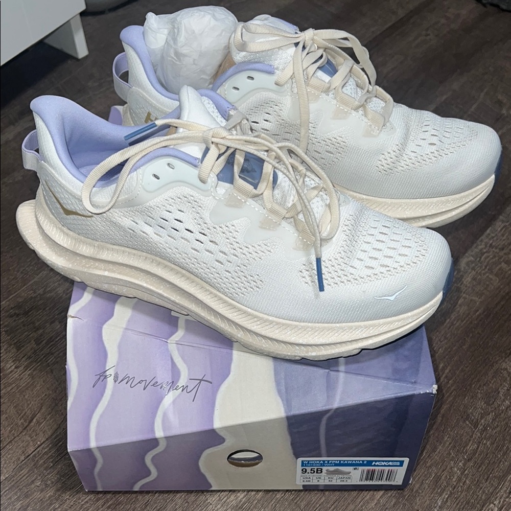 Women's White and Cream Running Shoes
